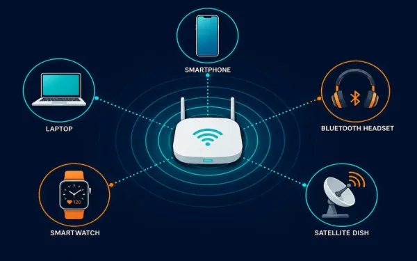 Wireless Access Point Connecting Multiple Devices Via Radio Signal