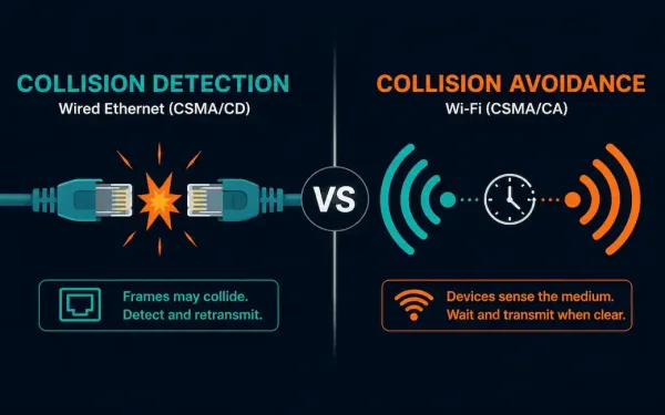 Comparison Illustration Of Collision Detection Versus Collision Avoidance