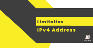 Limitations of IPv4 addresses depicted with a globe and diminishing IP symbols, highlighting networking limitations.