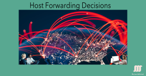 Host Forwarding Decisions: Computer host device determining data packet forwarding using subnet checks and a default gateway.