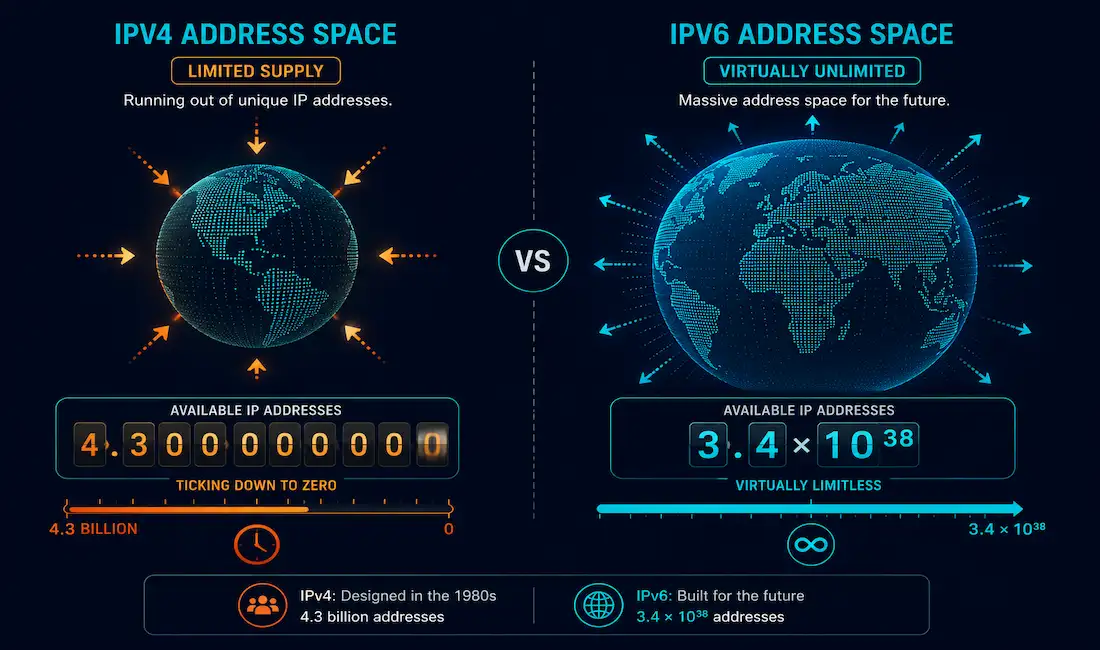 The Limitations Of Ipv4: Why The Internet Needed Ipv6 1 Comparison Of Ipv4'S 4.3 Billion Address Limit Against Ipv6'S Vastly Larger Address Space