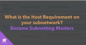 Visual diagram showing subnet ranges, binary host bits, and required hosts to illustrate how subnetting is determined based on host requirements.