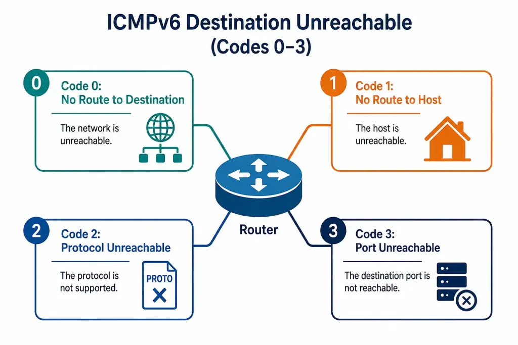 Internet Control Message Protocol (Icmp) Explained 4 Reference Chart Of The Four Icmpv4 Destination Unreachable Codes