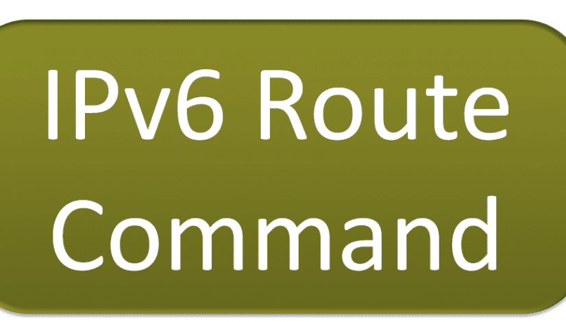 IPv6 Route Command