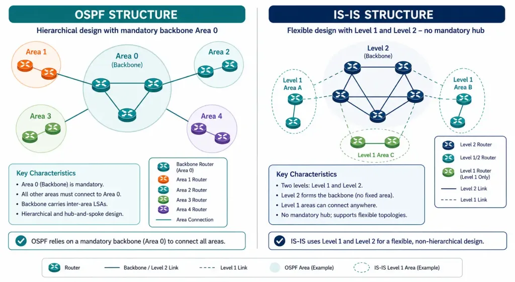The Shortest Path First (Spf) Protocol: Link-State Routing With Dijkstra'S Algorithm 5 Structural Comparison Of Opten Shortest Path First (Ospf) Mandatory Backbone Area Against Is-Is'S More Flexible Level-Based Design