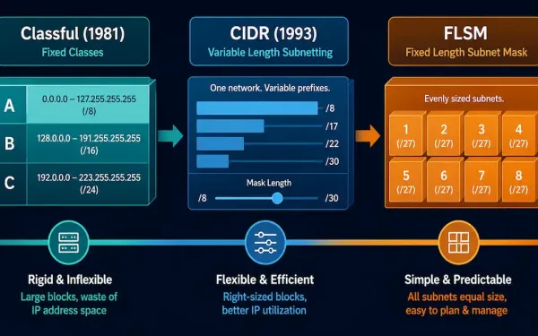 Timeline Showing Ipv4 Addressing Evolving From Classful Addressing To Cidr To Fixed-Length Subnetting