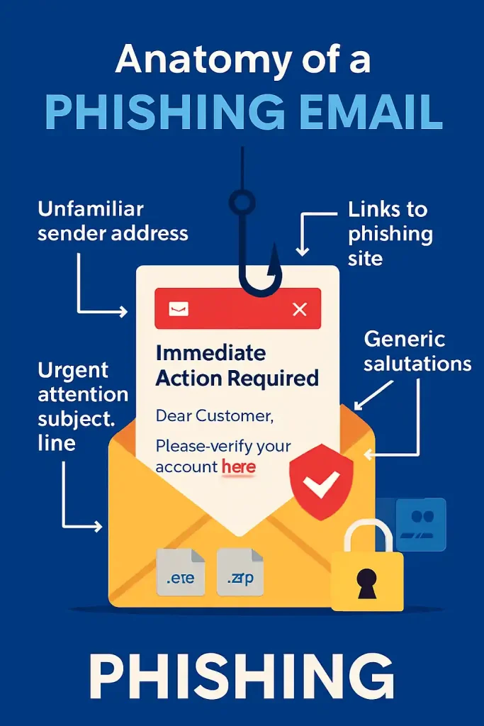 Anatomy of phishing emails