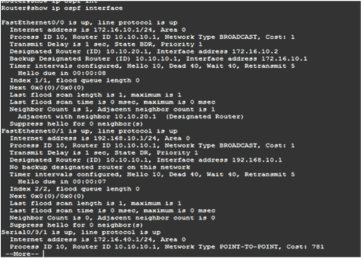 Verify OSPF Interface Settings 1 e1760030237441