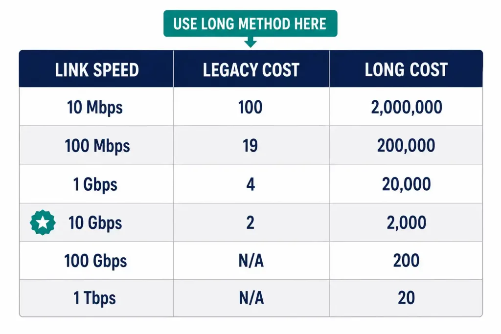 Spanning Tree Port Roles Explained: Root, Designated, Alternate, And Backup 2 Table Comparing Legacy Short-Method And Long-Method Stp Path Costs Across Link Speeds From 10 Mbps To 1 Tbps
