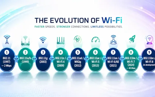 Timeline Of All Ieee 802.11 Standards From The Original 1997 Release Through Wi-Fi 8 In Development
