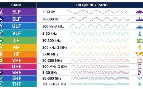 Complete Corrected Table Of All Twelve Itu Radio Frequency Bands From Elf To Thf With Exact Ranges