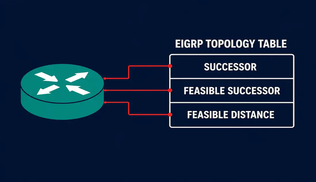Eigrp Topology Table: The Complete Guide To Successors, Feasible Successors, And Dual 1 Eigrp Topology Table Diagram Showing Successor And Feasible Successor Routes