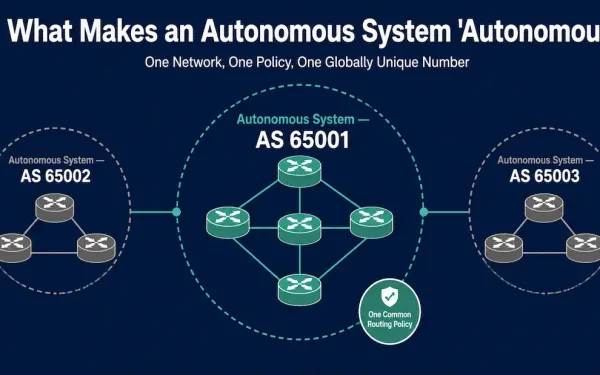 Diagram Showing An Autonomous System As A Group Of Networks Under One Administrative Control With A Single Routing Policy, Connected To Two Neighboring Autonomous Systems