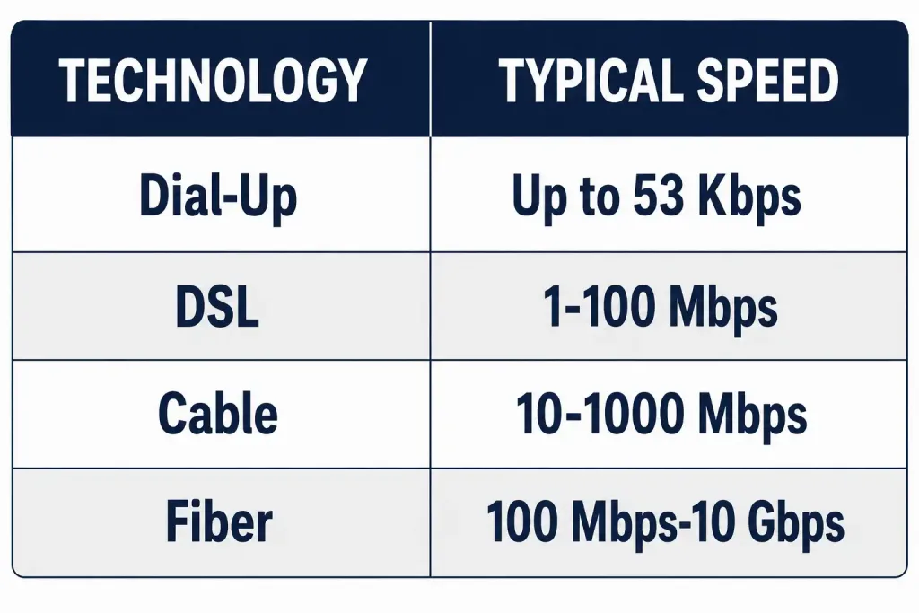 What Is Dial-Up? How Dial-Up Modem Connections Work 3 Comparison Table Of Dial-Up Against Modern Wan Technologies