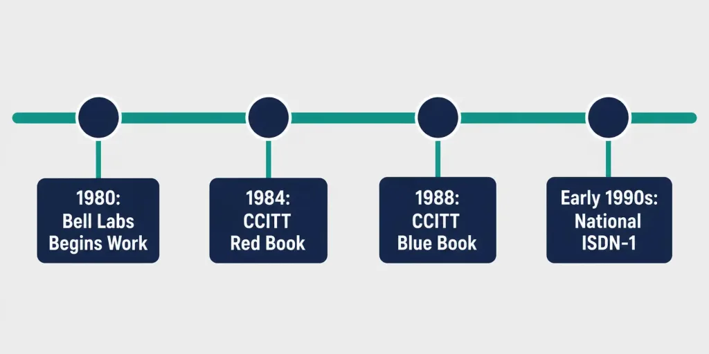 What Is Isdn? Integrated Services Digital Network Explained 3 Timeline Of Isdn Standardization From 1980 To National Isdn-1