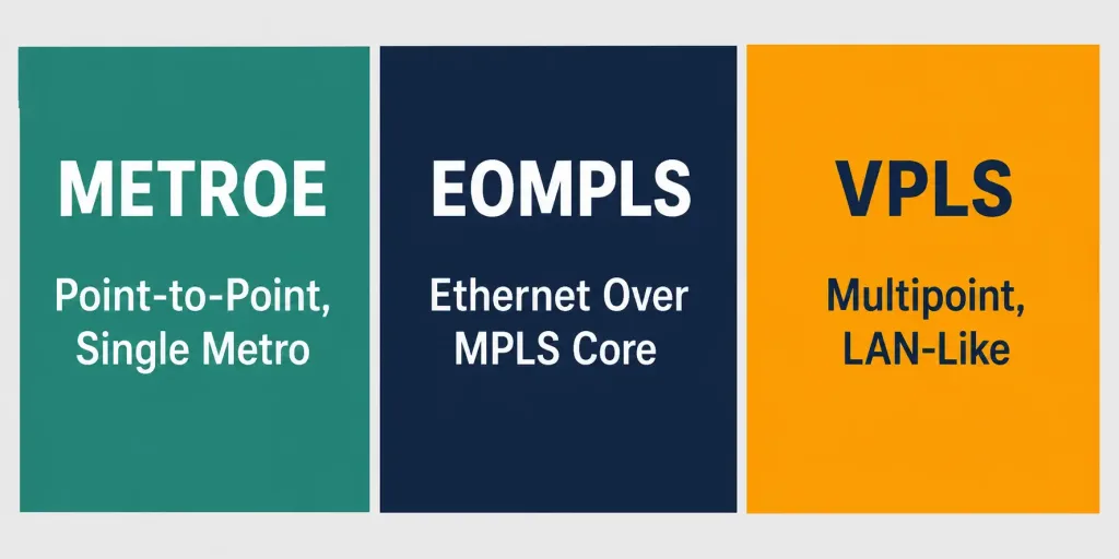 What Is Ethernet Wan? A Complete Ccna Guide 3 Comparison Of Metroe, Eompls, And Vpls Ethernet Wan Service Models