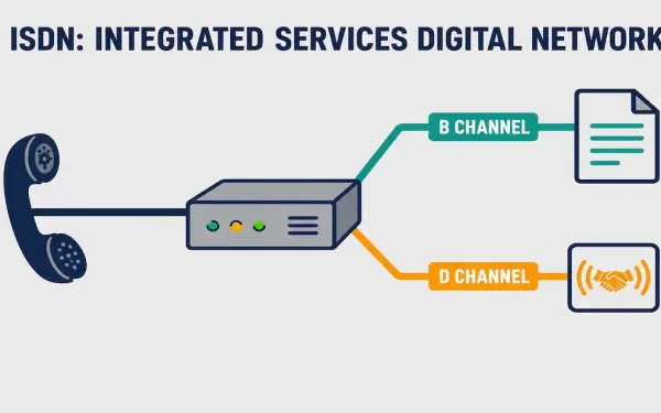 Isdn Digital Network Connecting Voice And Data Over Telephone Lines