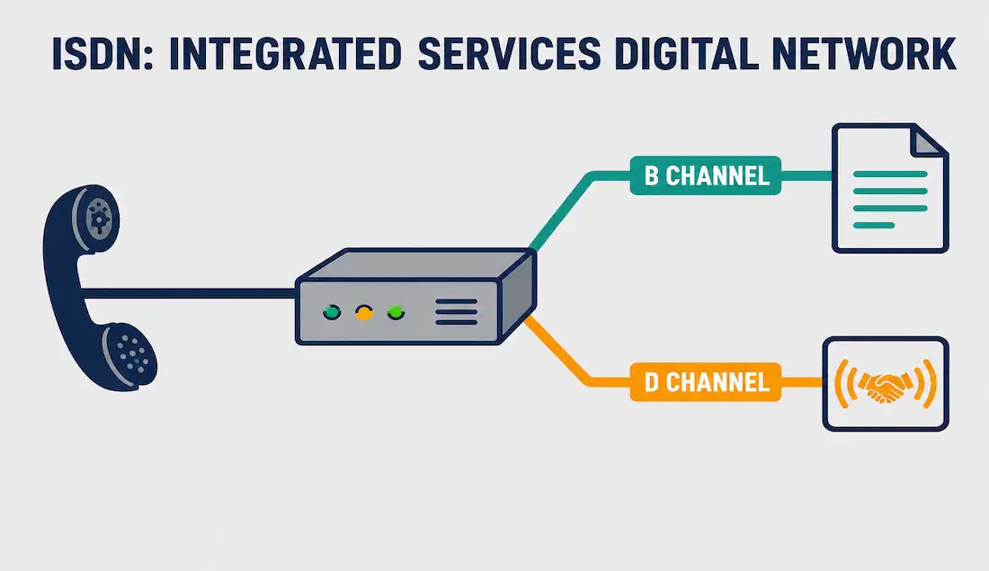 What Is Isdn? Integrated Services Digital Network Explained 1 Isdn Digital Network Connecting Voice And Data Over Telephone Lines