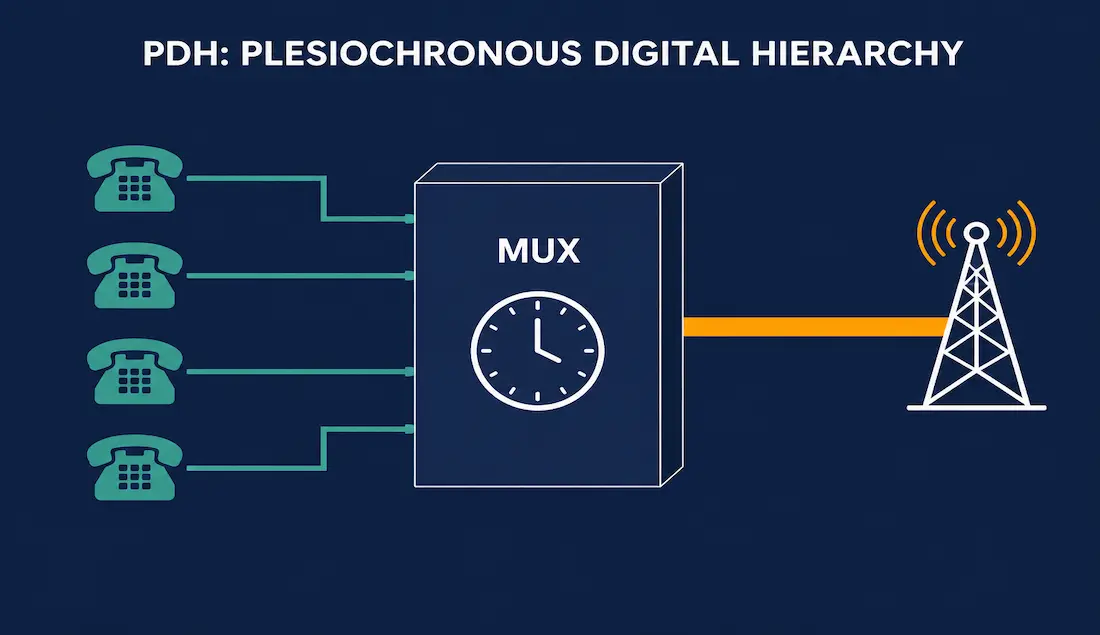 What Is Pdh? Plesiochronous Digital Hierarchy Explained 1 Multiplexer Combining Multiple Voice Channels Into A Single Pdh Digital Signal