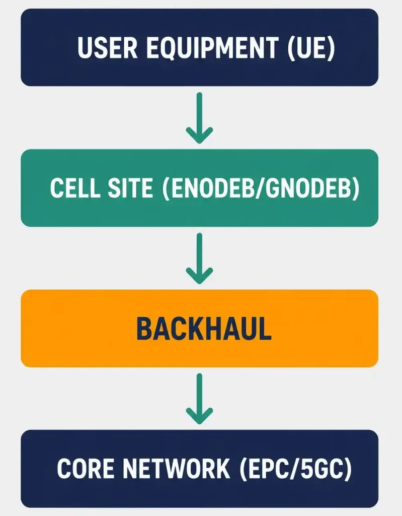 Cellular Network: How Cellular Wan Technology Works 2 Diagram Of The Cellular Hierarchy From User Equipment To Core Network