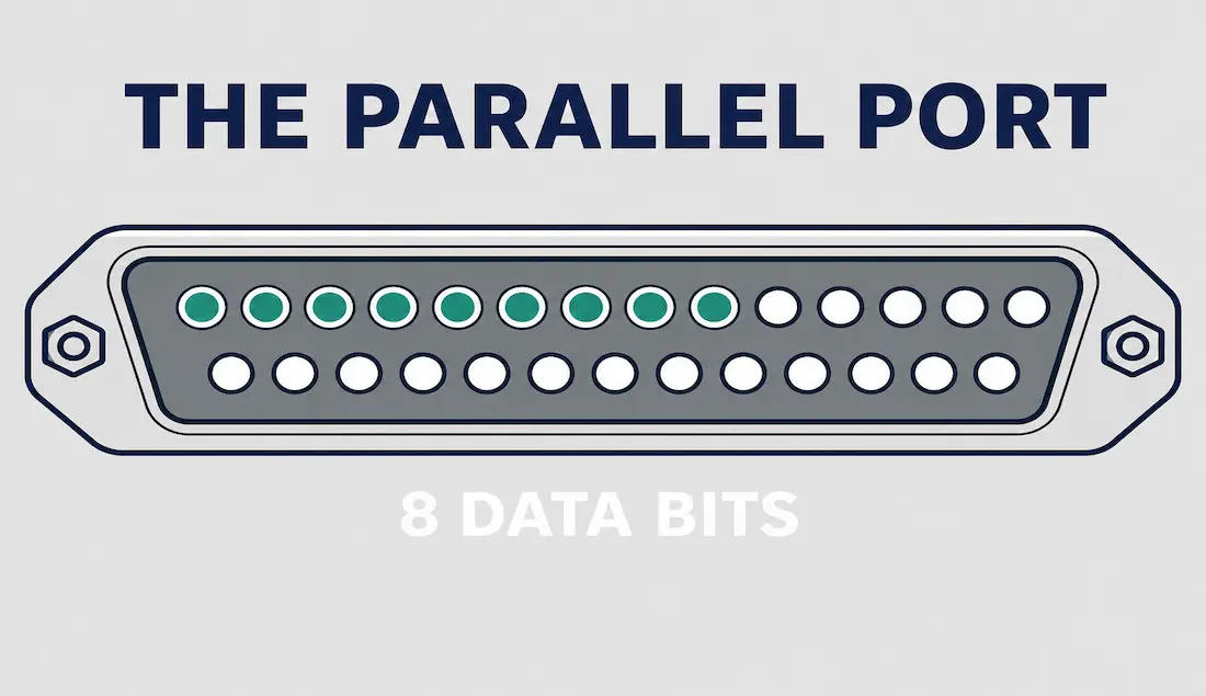 What Is A Parallel Port? History, Pinout, And How It Works 1 Db-25 Parallel Port Connector With Labeled Data Pins
