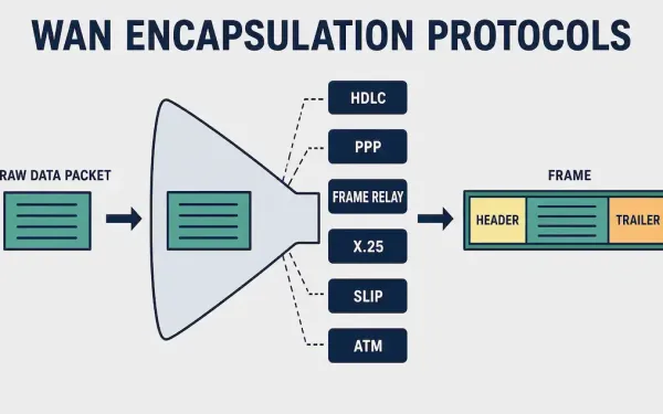 Data Frame Being Encapsulated For Transmission Over A Wan Link