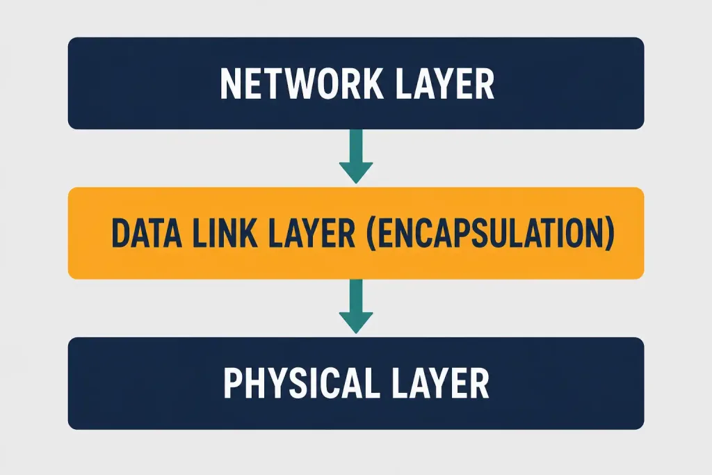 Wan Encapsulation Protocols: Hdlc, Ppp, Frame Relay, X.25, Slip, And Atm 2 Diagram Showing Data Link Layer Encapsulation Between Network And Physical Layers