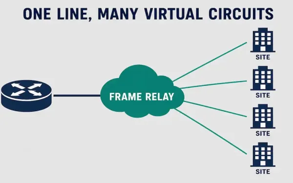 Multiple Virtual Circuits Sharing One Physical Line Across Many Destinations Multiple Virtual Circuits: Sharing One Physical Line Across Many Destinations