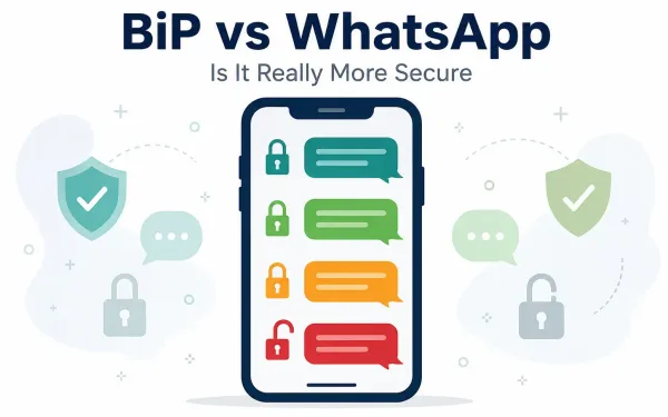 Illustration Of A Smartphone With Four Chat Bubbles And Padlock Icons, One Unlocked, Representing A Messaging App Security Comparison