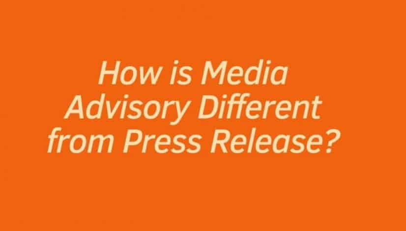 How is Media Advisory Different from Press Release
