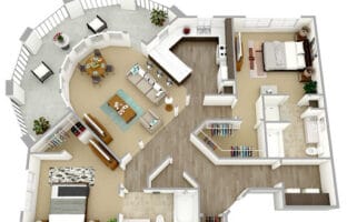 3D-rendered-floor 3D rendered floor plans