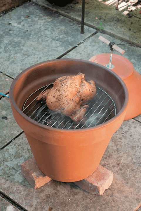 DIY flowerpot smoker