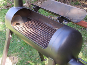 Offset smoker from old gas tanks
