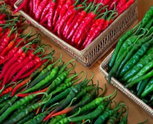 Green Chillies or Red Chillies