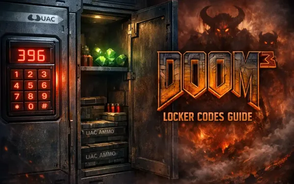 Doom 3 Mars Base Storage Locker With Glowing Keypad And Demonic Atmosphere For 2026 Locker Codes Guide