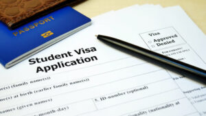 Australian student visa application process with key requirements.