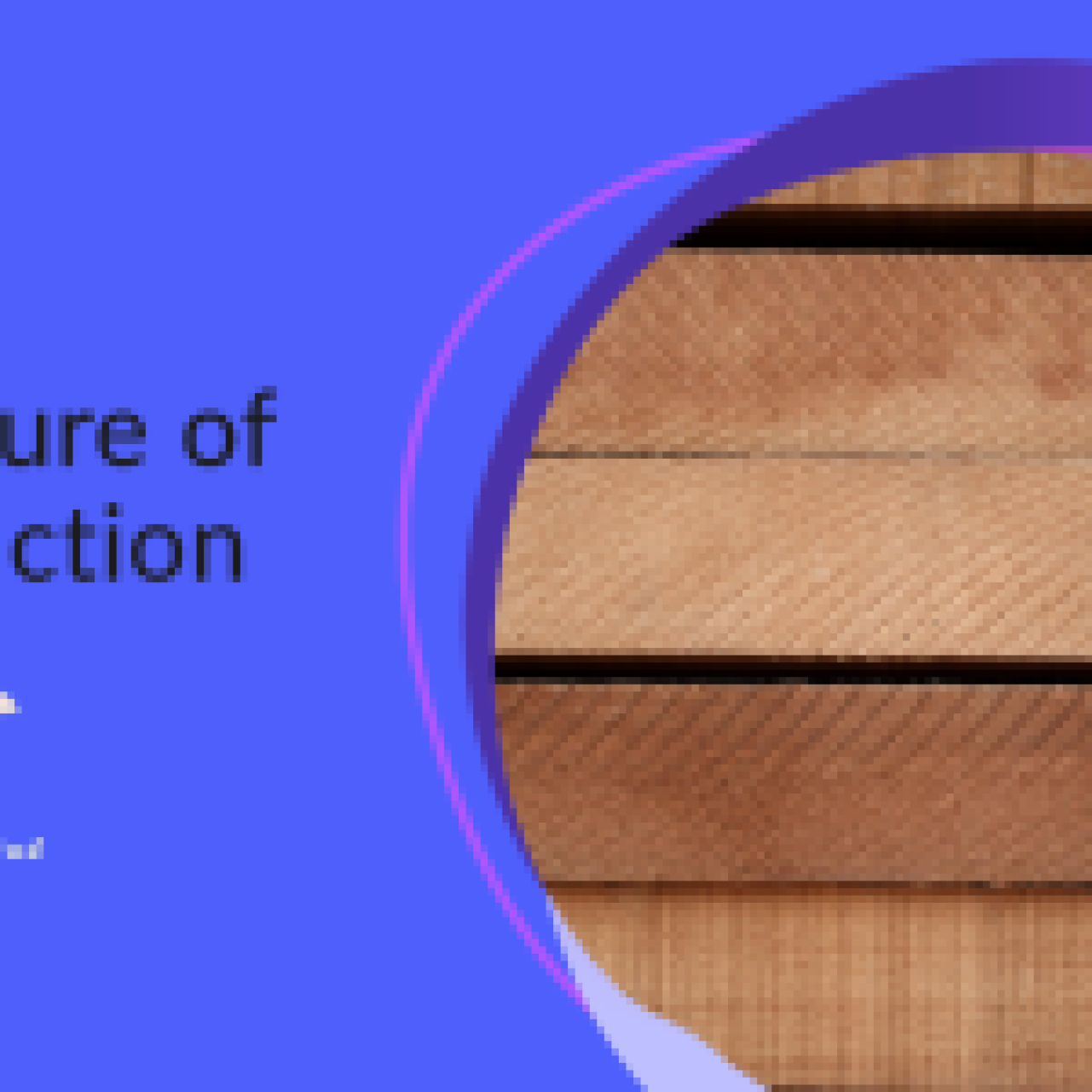 Close-up view of Cross-Laminated Timber layers with “The Future of Construction” text, symbolizing CLT’s role in sustainable building.