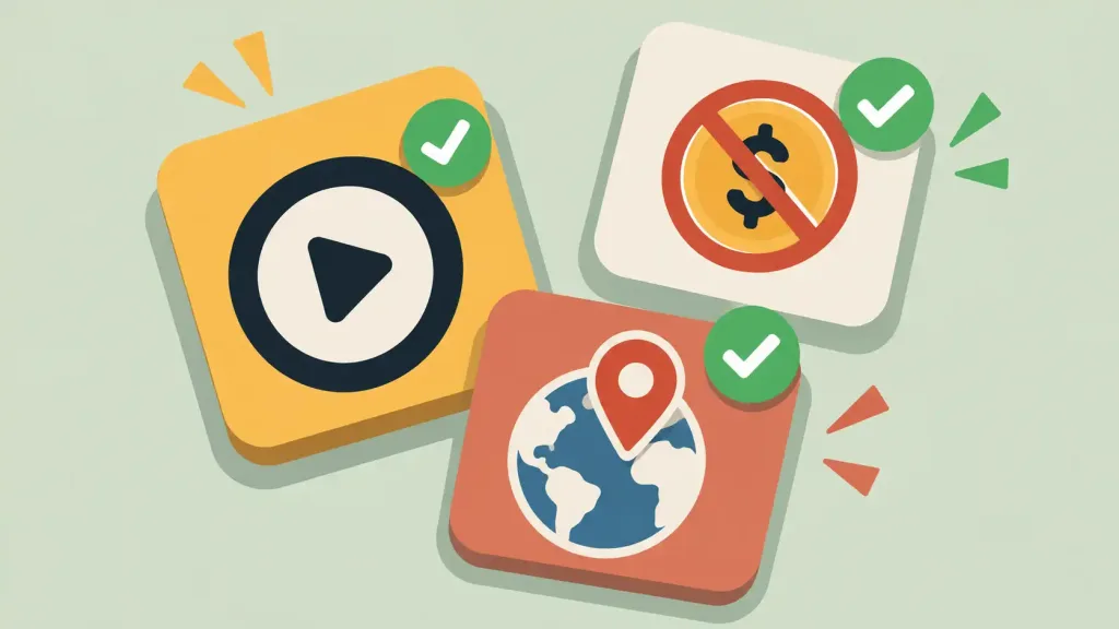 Desiremovies And Similar Piracy Sites: The Cybersecurity Risks Behind &Quot;Free&Quot; Downloads 2 Illustration Of Three Icon Cards Representing Mainstream Streaming, Free Ad-Supported Platforms, And Regional Streaming Services As Legal Alternatives