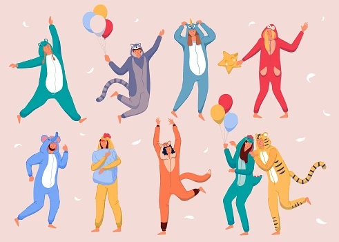 Sleeper party pajamas for the best holidays at the end of 2021.