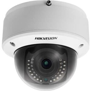 For the PTZ camera image, consider something like: “HIKVISION PTZ camera mounted on a ceiling.