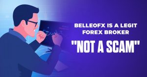 A visual representation of Belleofx, highlighting its legitimacy and positive user reviews.