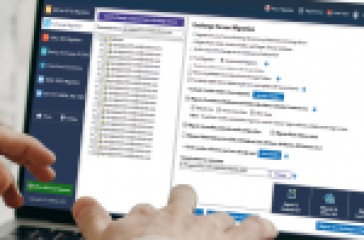 A visual representation of the migration process from on-premises Exchange to Exchange Online, showcasing the seamless transition.