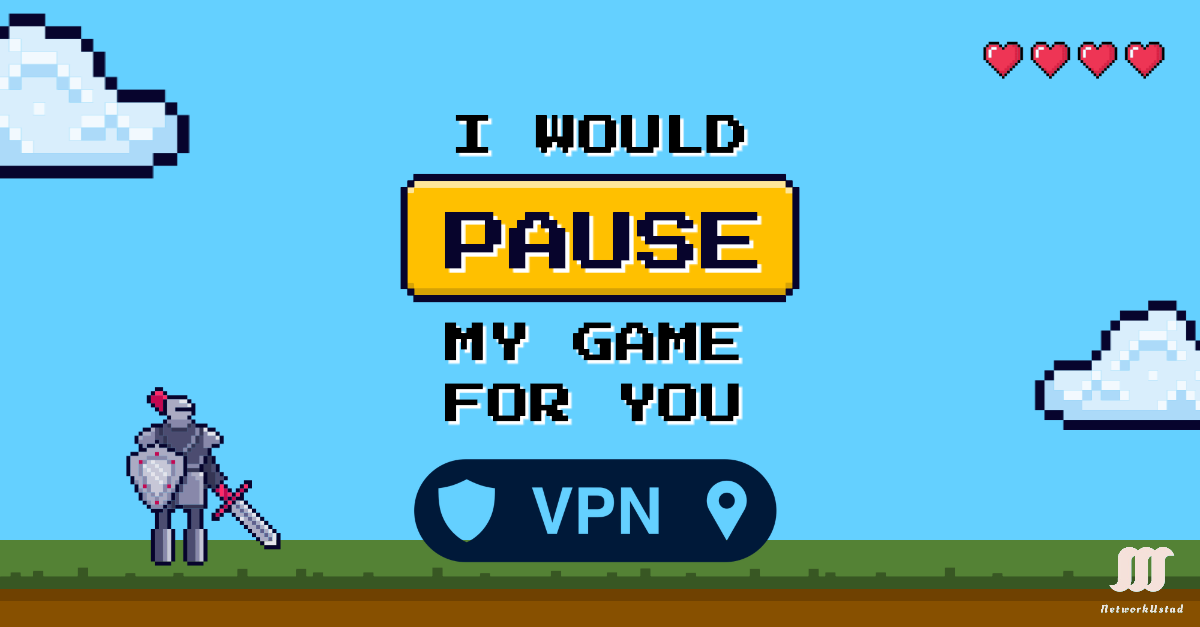 Free VPNs: VPN shield protecting a gaming setup from cyber threats like DDoS attacks and hackers.