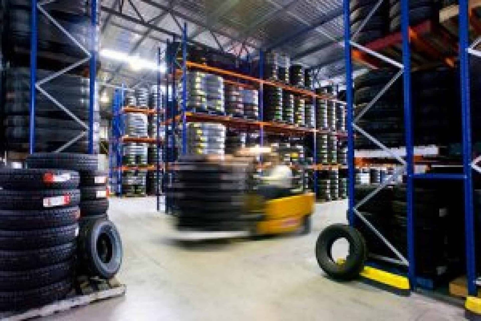 a large warehouse full of tyres in Australia.