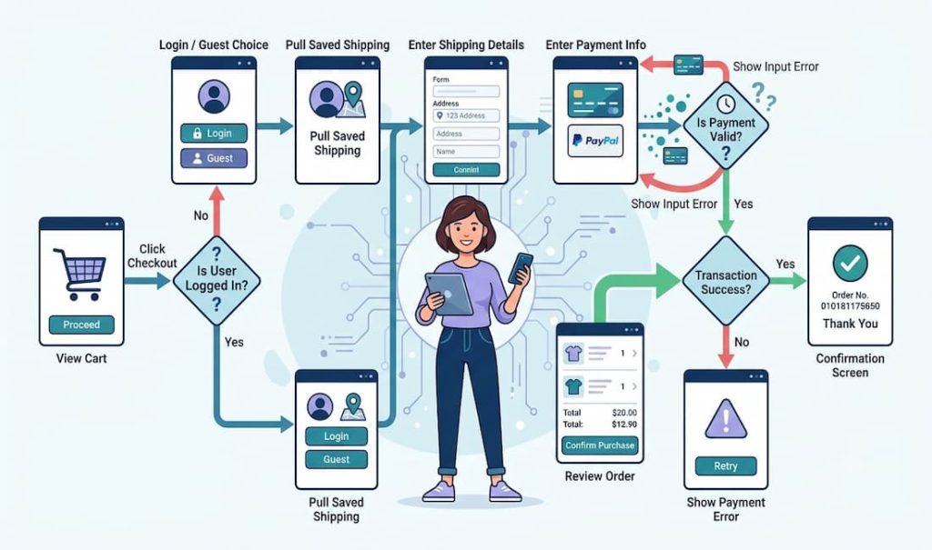 What Are User Flows In Ux Design? A Beginner'S Guide 2 User Flow Chart In Ux Design
