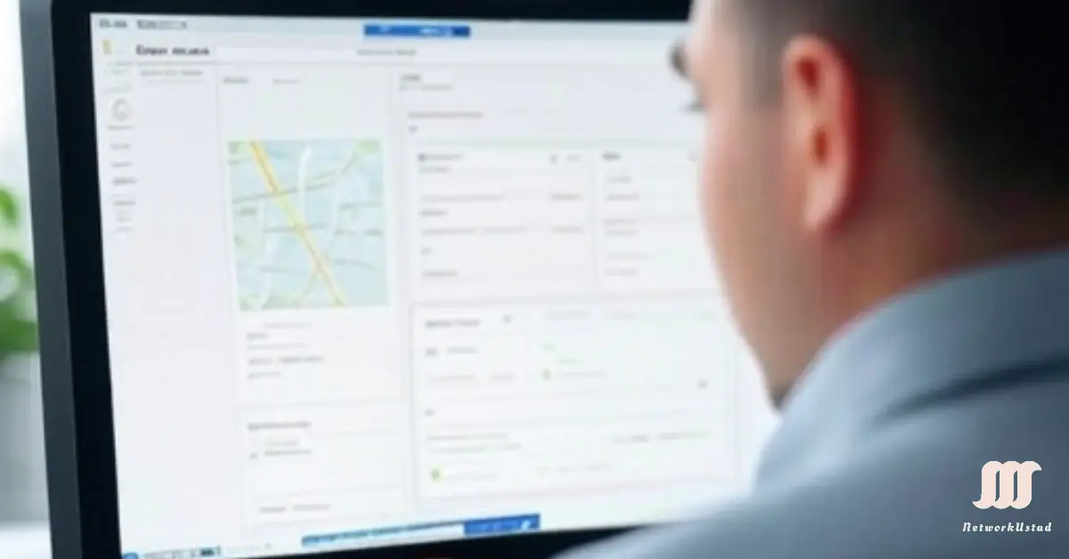 Person using a computer to search for county assessor's parcel numbers.