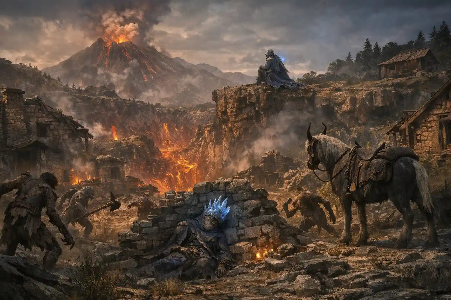 Elden Ring: How To Get To Hermit Village (2026 Updated) 1 Elden Ring Hermit Village Location Guide 2026 Showing Mt Gelmir Path, Comet Azur, And Errant Sorcerer Set