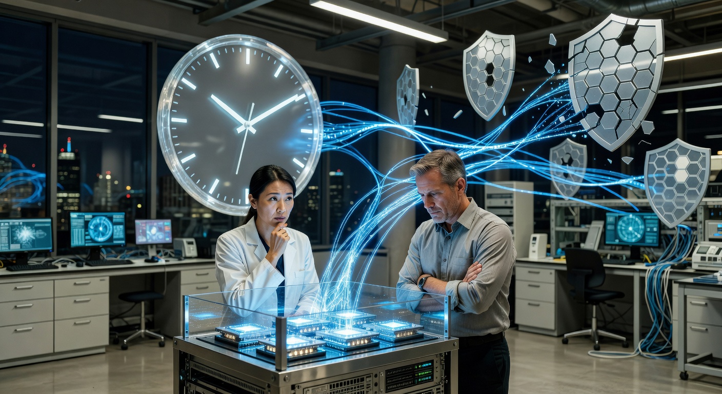 Big Tech Quantum Advances Near Q-Day Threat 1 Quantum Processor Chip In Big Tech Lab Advancing Toward Q-Day Danger Zone