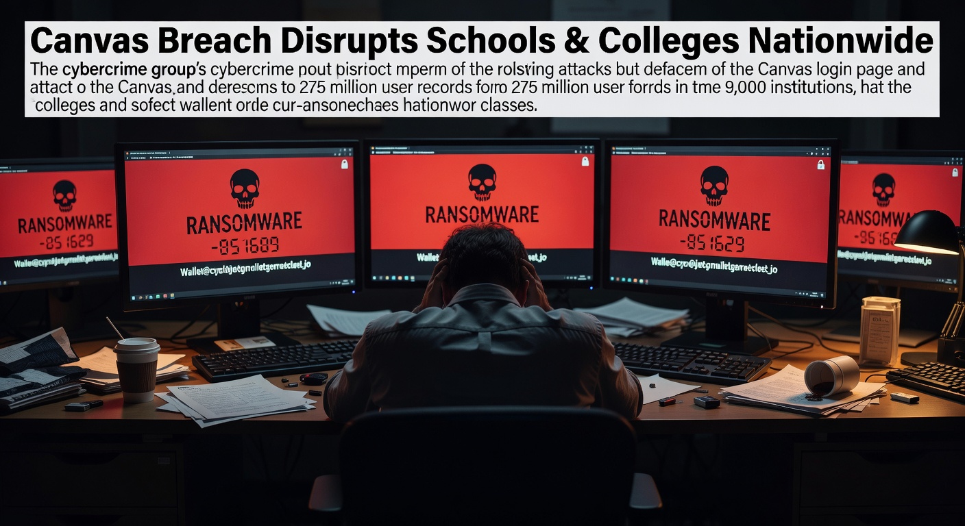 Ransomware Hits Canvas, Halts Us Education 1 Canvas Platform Breach Disrupting Schools