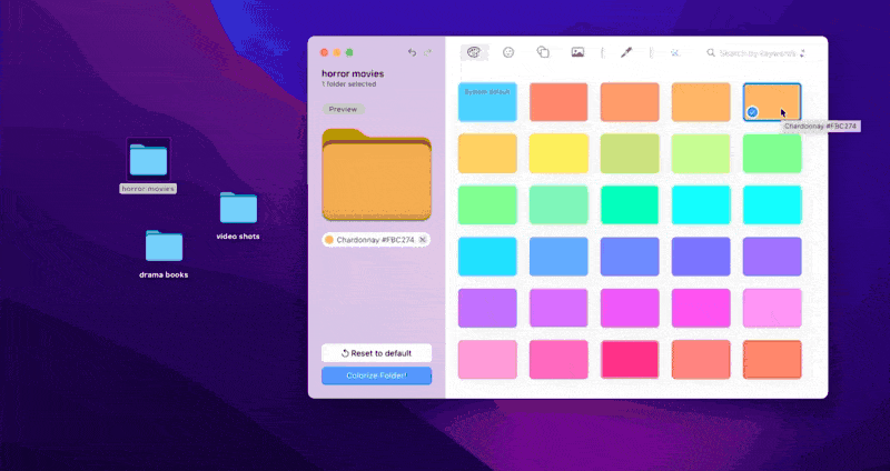 folder color on Mac